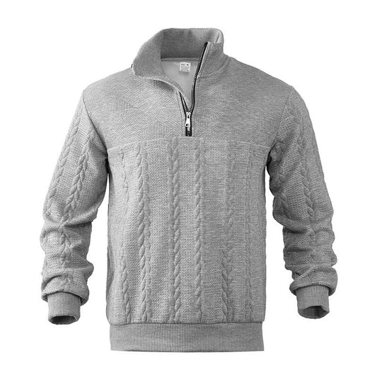Alexander Cable Knit Jumper | Quarter-Zip | Ribbed Cuffs