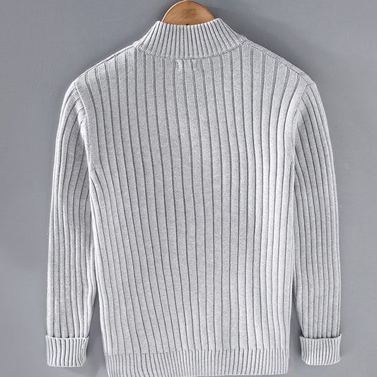 Samuel Ribbed Knit Cardigan | Full-Zip | Winter Layering