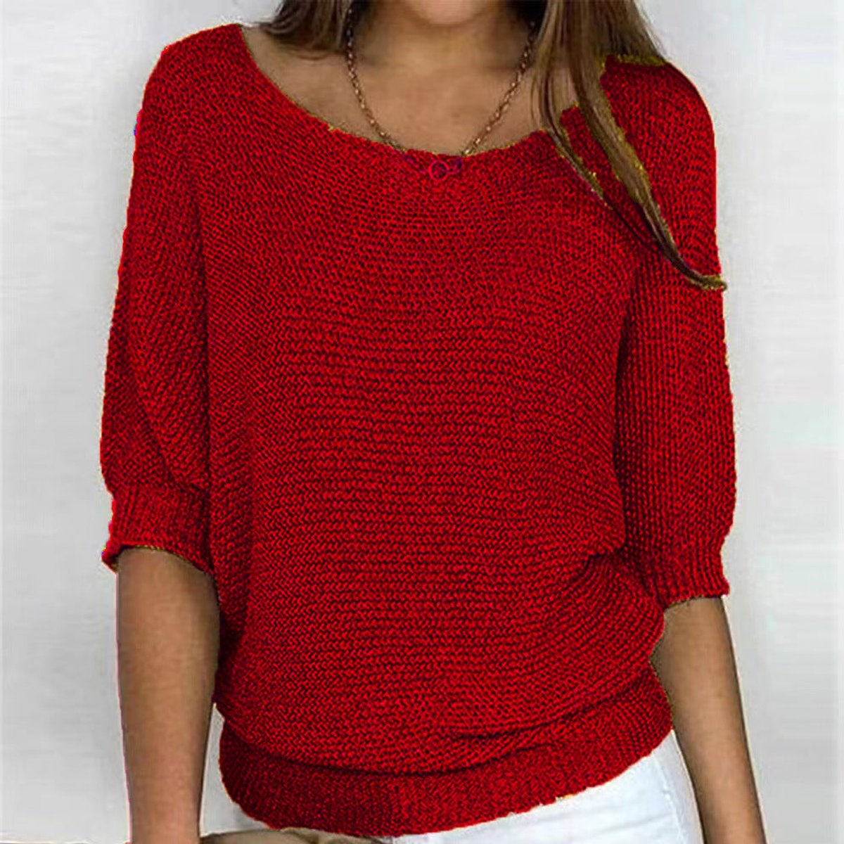 Eleanor Batwing-Sleeve Pullover Jumper | Relaxed Fit | Knit