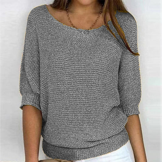 Eleanor Batwing-Sleeve Pullover Jumper | Relaxed Fit | Knit