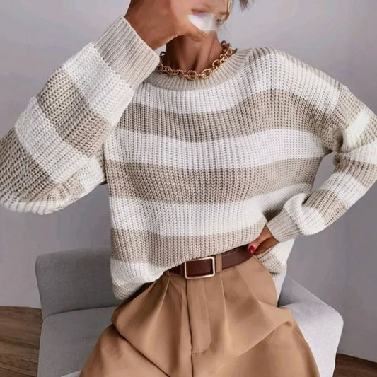 Emma Striped Crewneck Jumper | Relaxed Fit | Knit