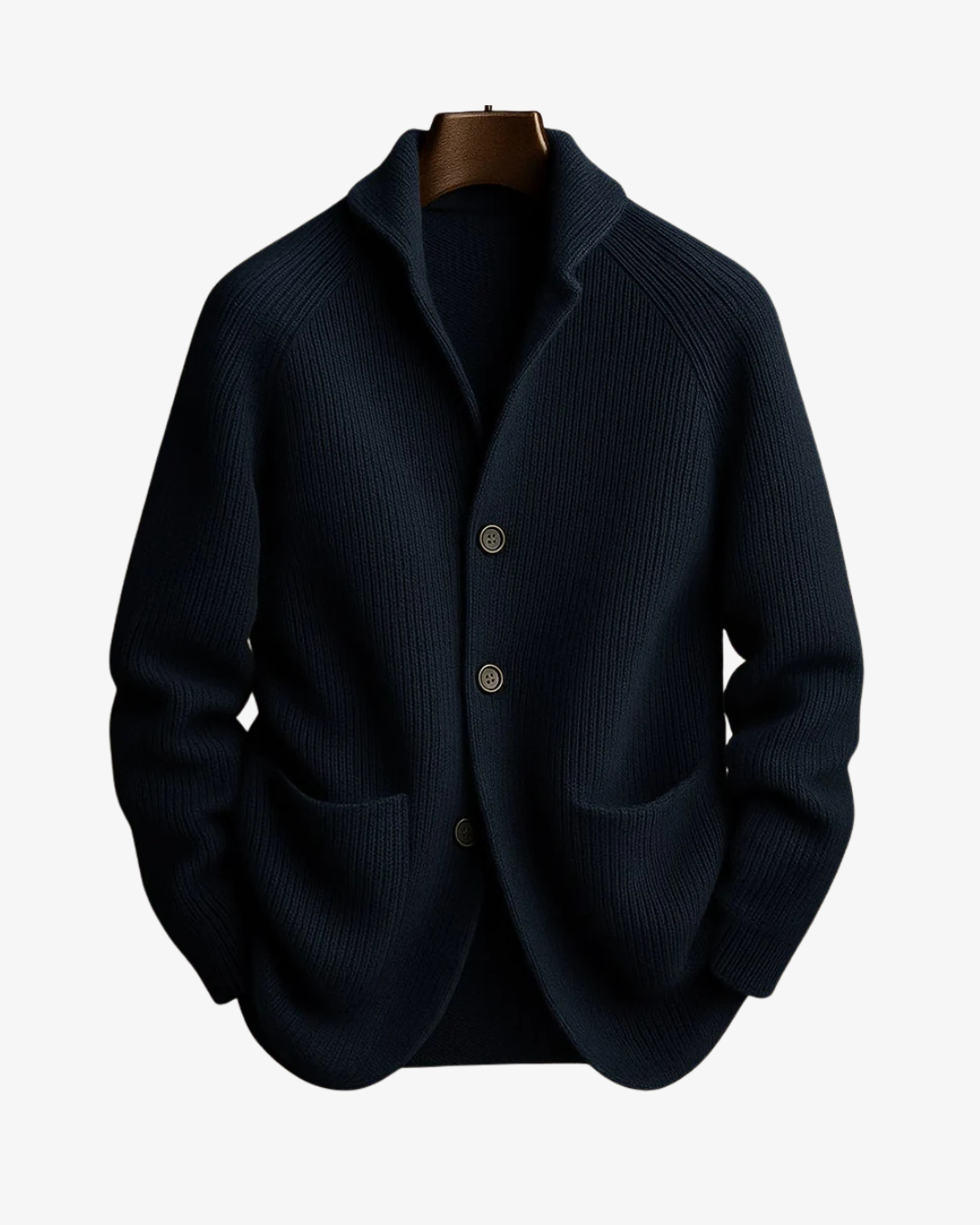 Men's ribbed knit cardigan