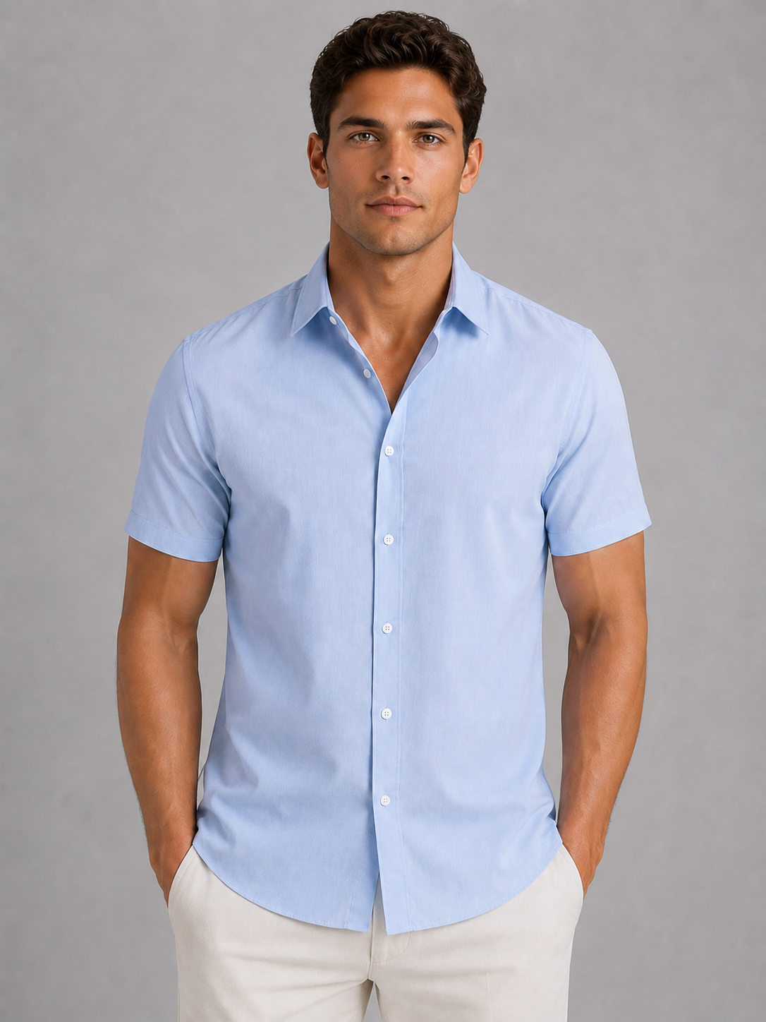 Ezra Short Sleeve Shirt Men's | Slim Fit | Classic Collar