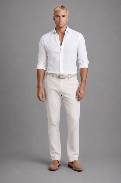 Adrian Linen Cotton Shirt Men's | Slim Fit | Breathable Blend