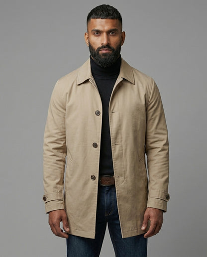 Baxter Weather-Resistant Overcoat | Relaxed Fit | Functional Pockets