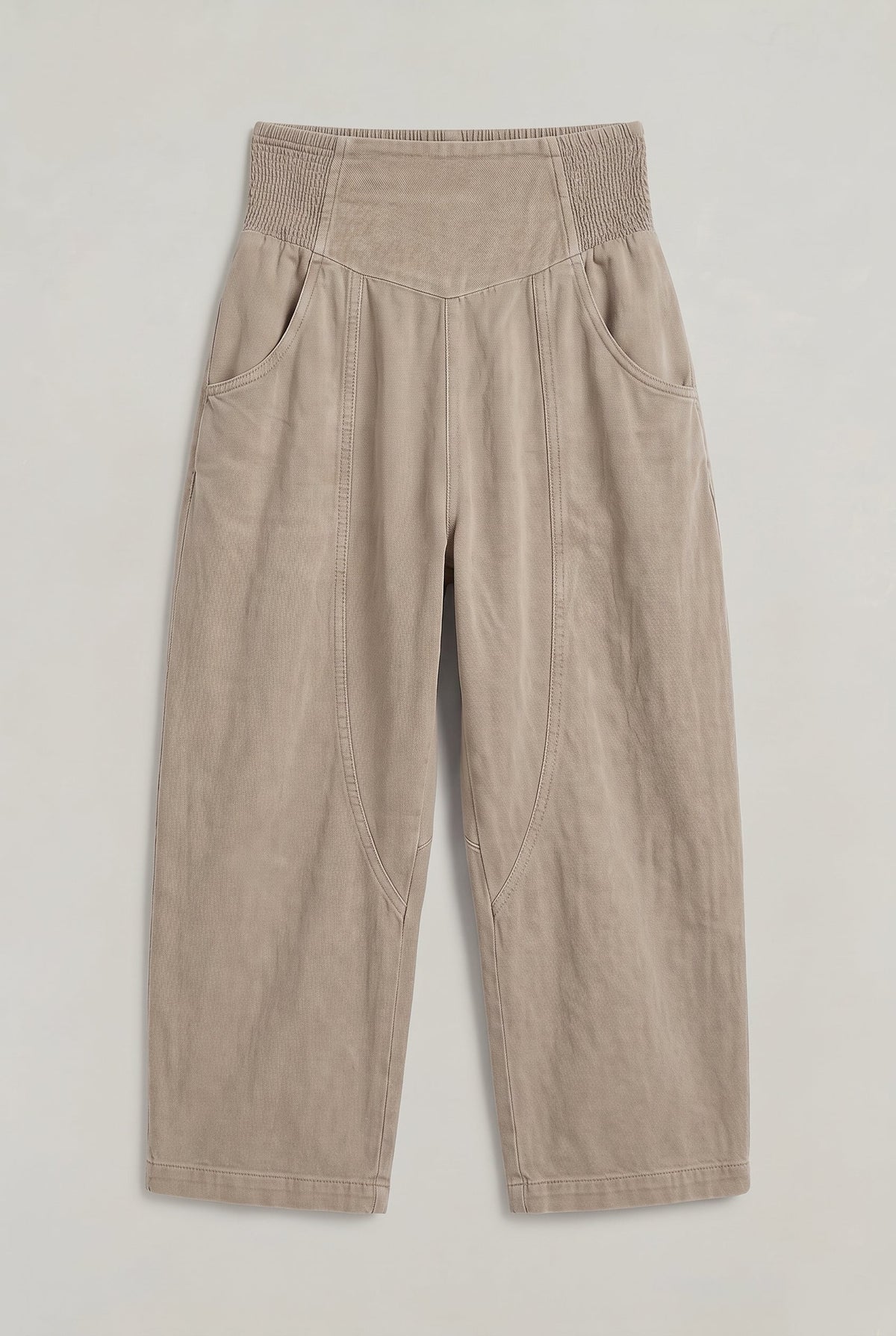 Talia Wide-Leg Trousers | Cotton-Linen Look | Cropped Fit