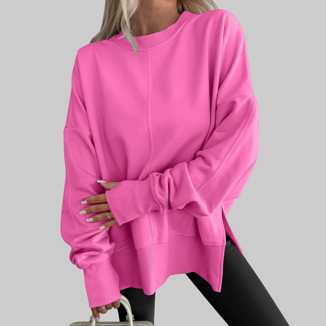 Lyra Oversized Cotton Sweatshirt | Dropped Shoulders | Ribbed Trim