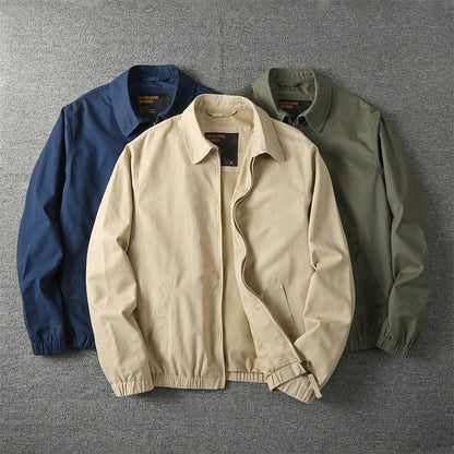 Dallas Cotton-Blend Jacket | Elasticated Cuffs | Zip Closure