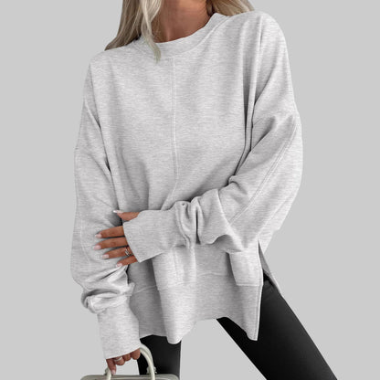 Lyra Oversized Cotton Sweatshirt | Dropped Shoulders | Ribbed Trim