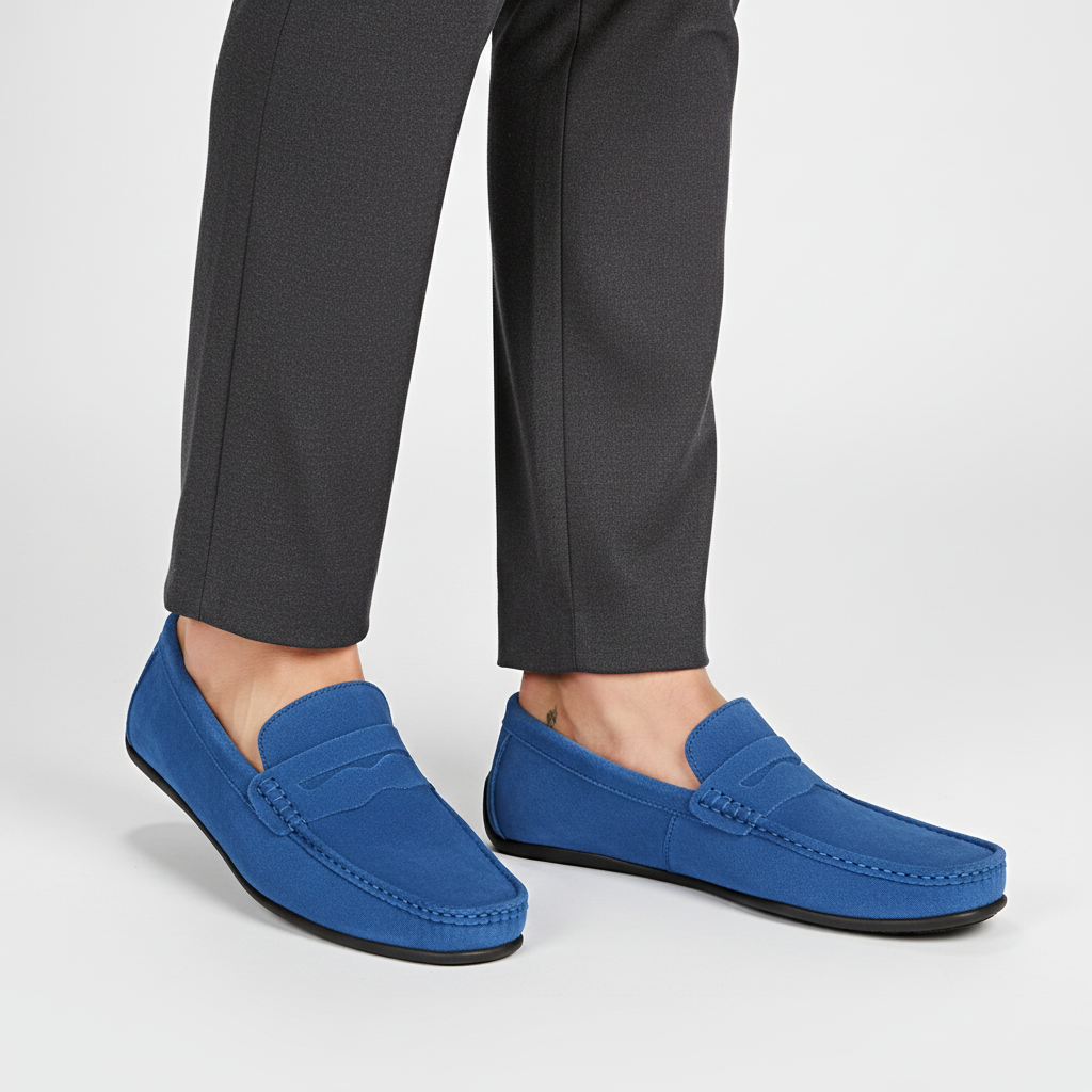 Aqua Blue Loafer – Gedragen