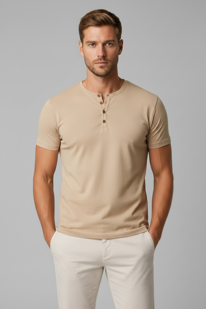 Henley Beige Front