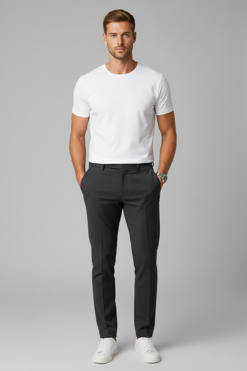 Ellis Stretch Trousers - Donkergrijs