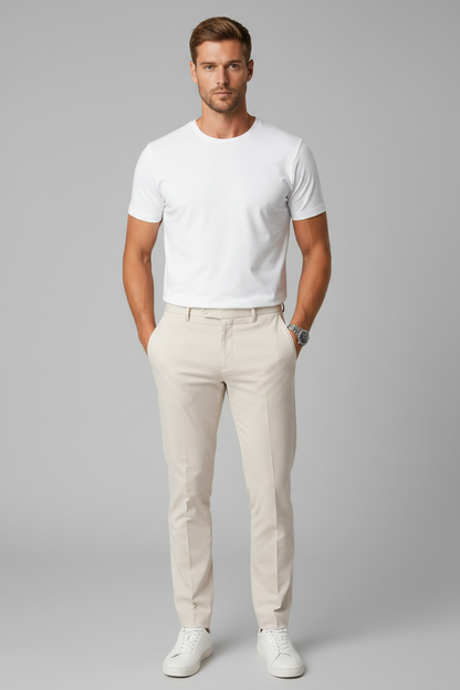 Ellis Stretch Trousers - Crème