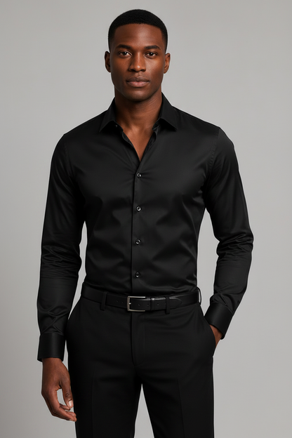 Lucian Satin Shirt Men's | Slim Fit | Stretch Fabric
