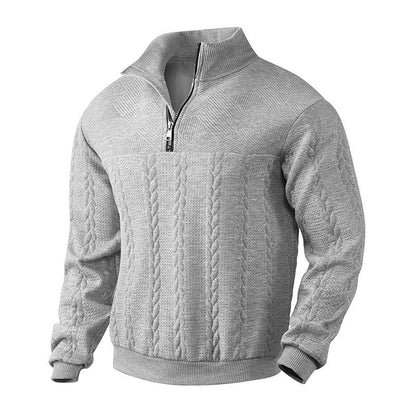 Alexander Cable Knit Jumper | Quarter-Zip | Ribbed Cuffs