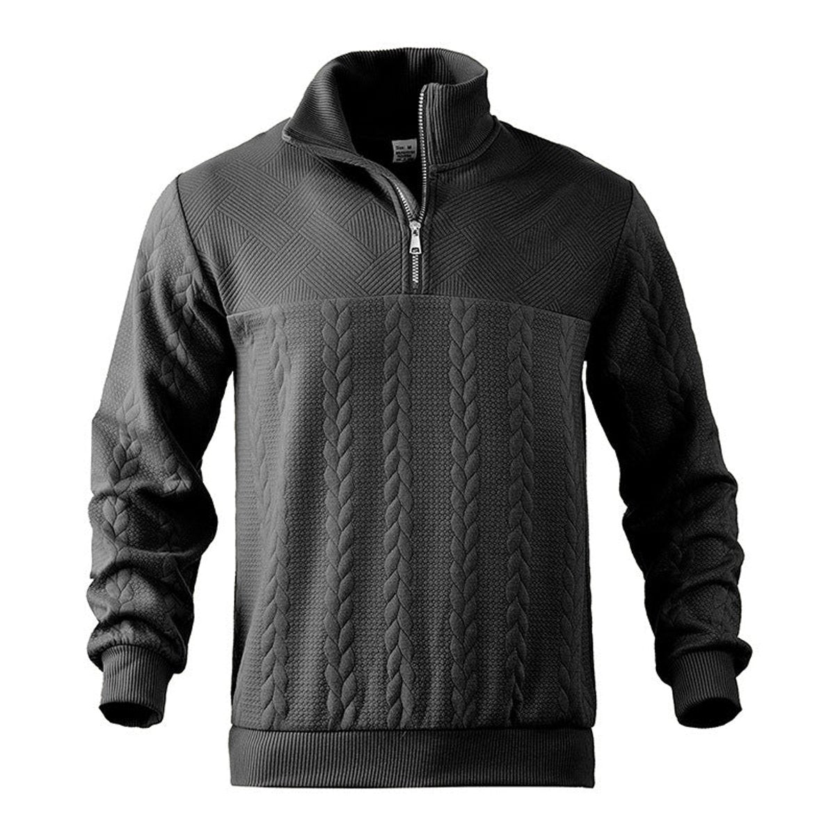 Alexander Cable Knit Jumper | Quarter-Zip | Ribbed Cuffs
