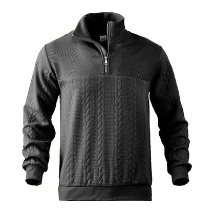 Alexander Cable Knit Jumper | Quarter-Zip | Ribbed Cuffs