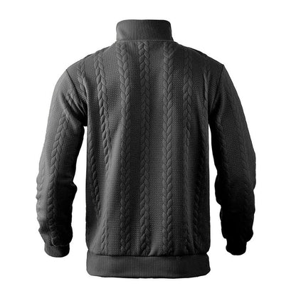 Alexander Cable Knit Jumper | Quarter-Zip | Ribbed Cuffs