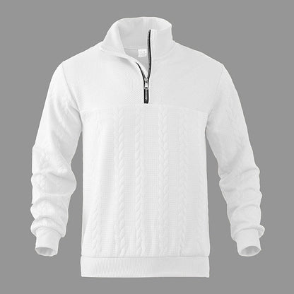 Alexander Cable Knit Jumper | Quarter-Zip | Ribbed Cuffs