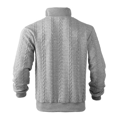 Alexander Cable Knit Jumper | Quarter-Zip | Ribbed Cuffs