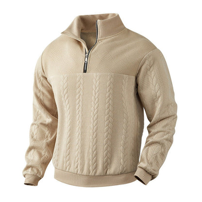 Alexander Cable Knit Jumper | Quarter-Zip | Ribbed Cuffs
