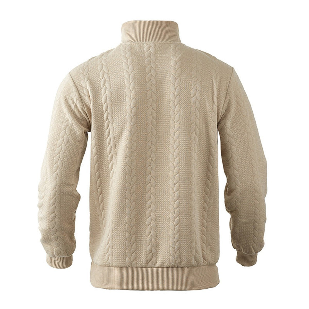Alexander Cable Knit Jumper | Quarter-Zip | Ribbed Cuffs