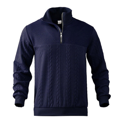 Alexander Cable Knit Jumper | Quarter-Zip | Ribbed Cuffs