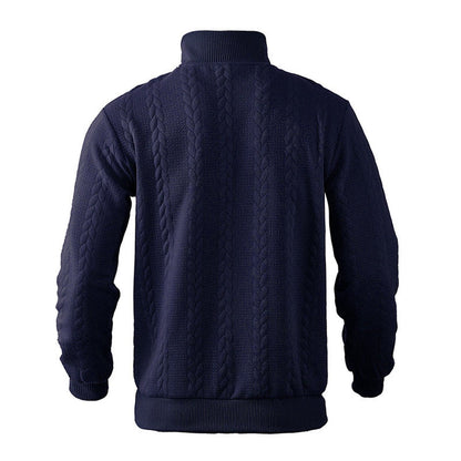 Alexander Cable Knit Jumper | Quarter-Zip | Ribbed Cuffs