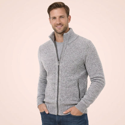 Caleb Merino Wool Jumper | Full-Zip | Mock Neck