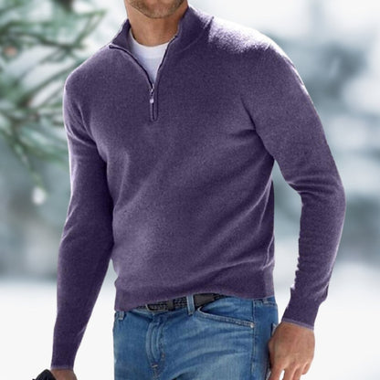 Aiden Quarter-Zip Knit Jumper | Soft Knit | Pullover Fit