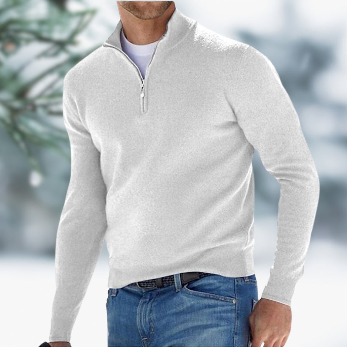 Aiden Quarter-Zip Knit Jumper | Soft Knit | Pullover Fit