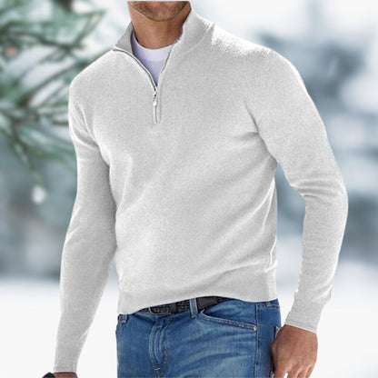 Aiden Quarter-Zip Knit Jumper | Soft Knit | Pullover Fit