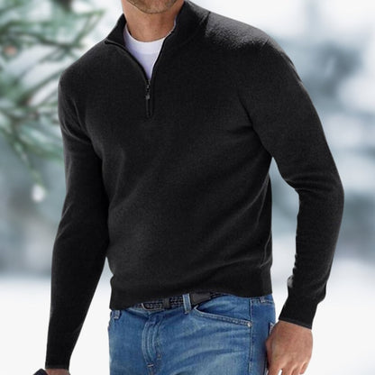 Aiden Quarter-Zip Knit Jumper | Soft Knit | Pullover Fit