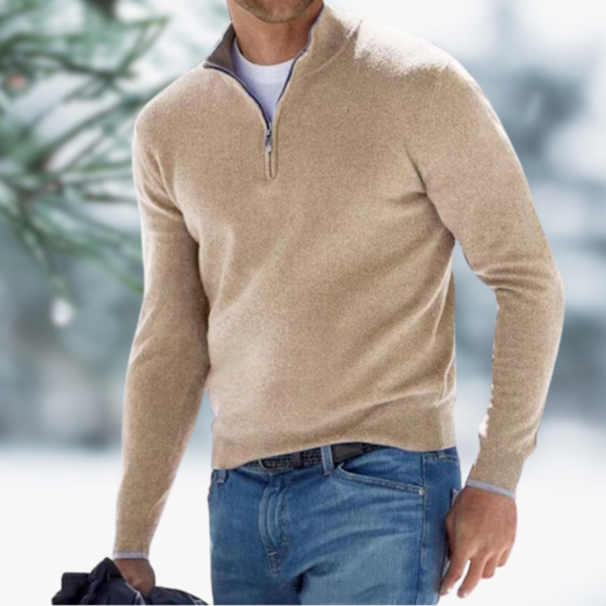 Aiden Quarter-Zip Knit Jumper | Soft Knit | Pullover Fit