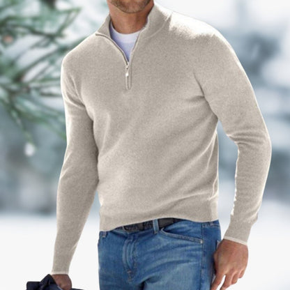 Aiden Quarter-Zip Knit Jumper | Soft Knit | Pullover Fit