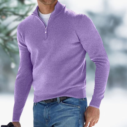 Aiden Quarter-Zip Knit Jumper | Soft Knit | Pullover Fit