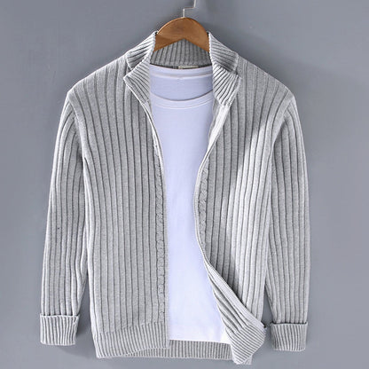 Samuel Ribbed Knit Cardigan | Full-Zip | Winter Layering