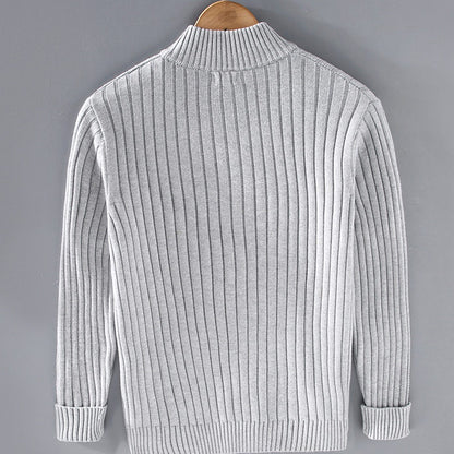 Samuel Ribbed Knit Cardigan | Full-Zip | Winter Layering