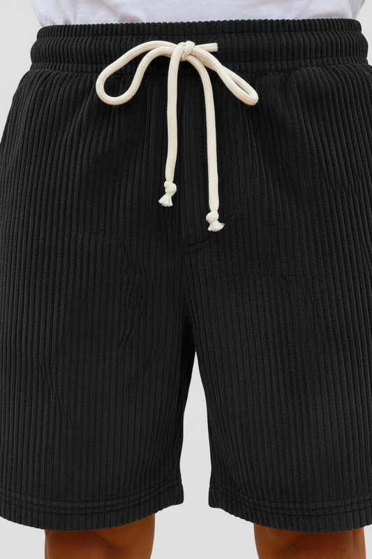 Miles Corduroy Zwart - Detail Nieuw