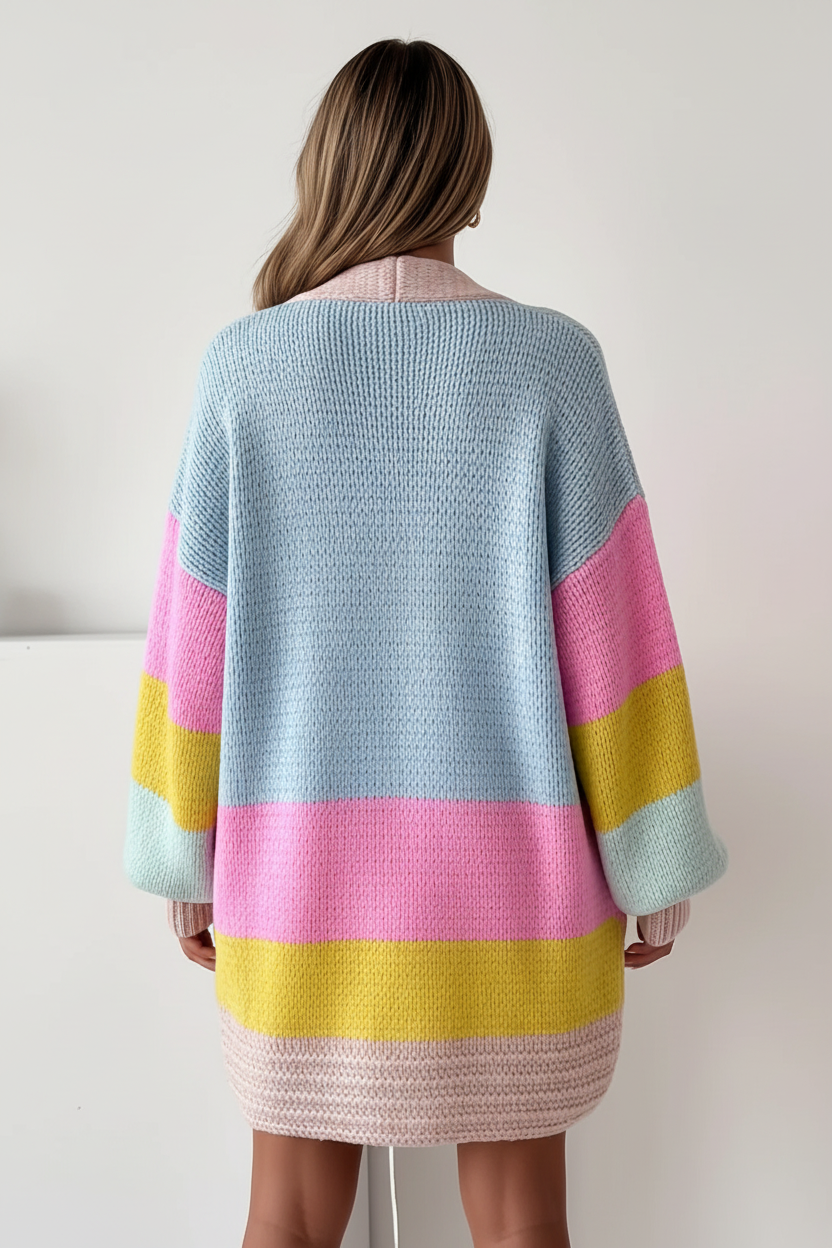Pink Colour Block Back