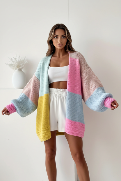 Pink Colour Block Front