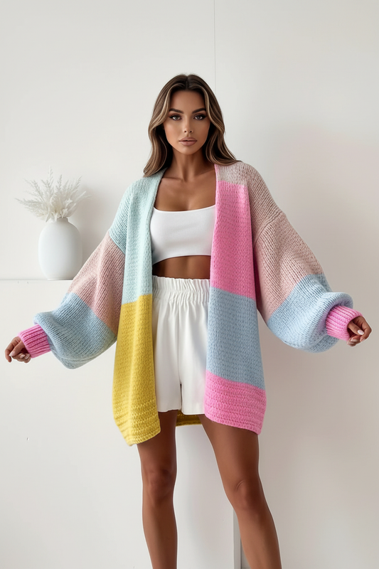 Pink Colour Block Front