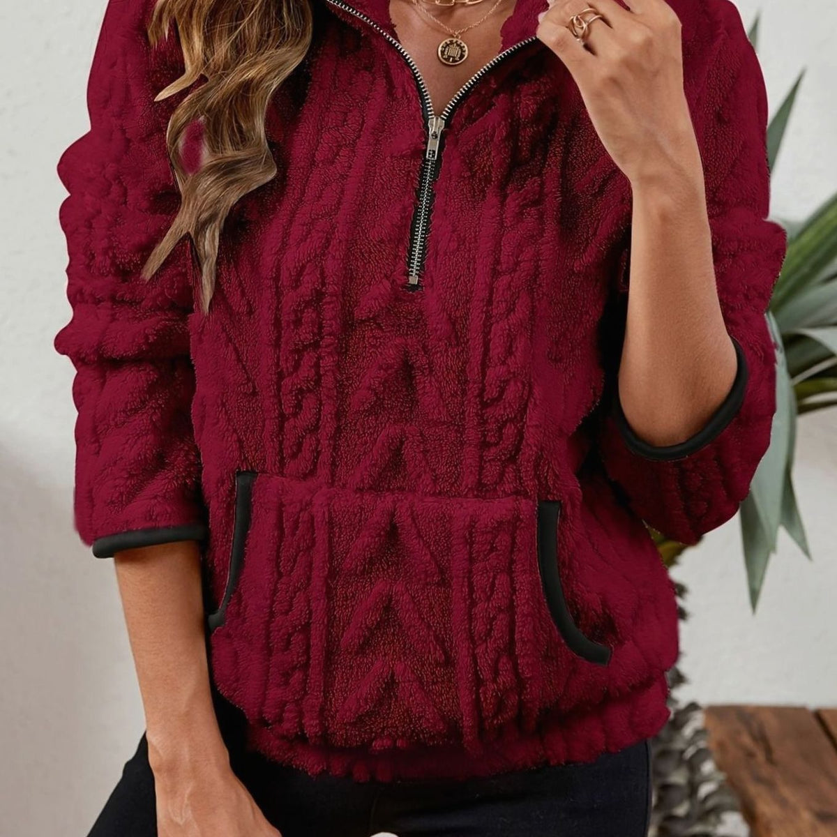 Madison Fleece Half-Zip Pullover | Kangaroo Pocket | Cosy Fit