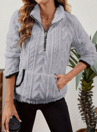 Madison Fleece Half-Zip Pullover | Kangaroo Pocket | Cosy Fit
