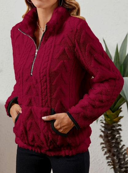 Madison Fleece Half-Zip Pullover | Kangaroo Pocket | Cosy Fit