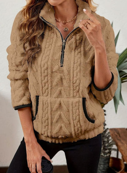 Madison Fleece Half-Zip Pullover | Kangaroo Pocket | Cosy Fit