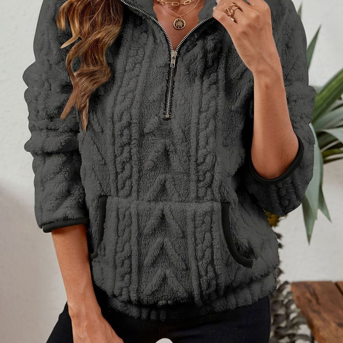 Madison Fleece Half-Zip Pullover | Kangaroo Pocket | Cosy Fit