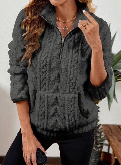 Madison Fleece Half-Zip Pullover | Kangaroo Pocket | Cosy Fit