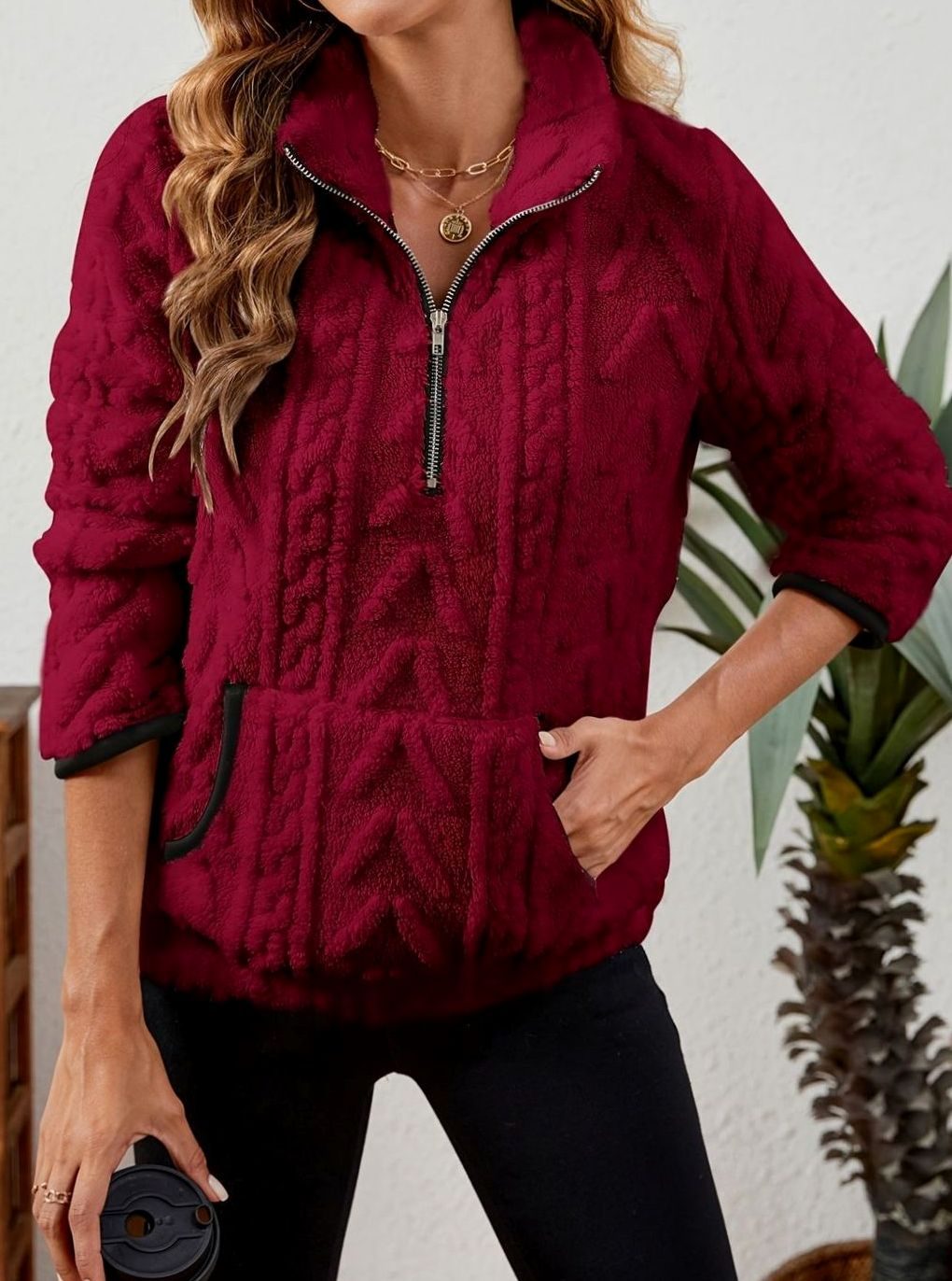 Madison Fleece Half-Zip Pullover | Kangaroo Pocket | Cosy Fit