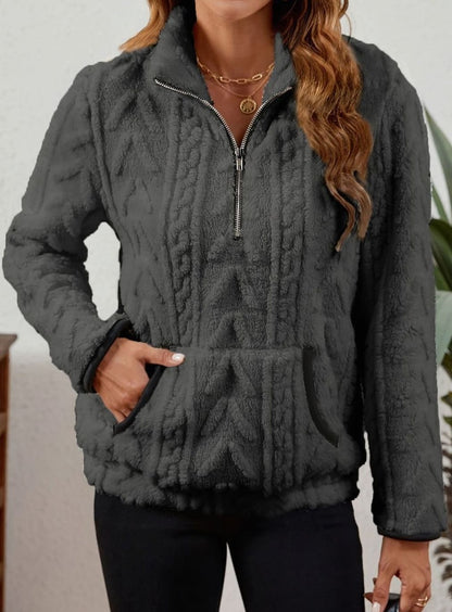 Madison Fleece Half-Zip Pullover | Kangaroo Pocket | Cosy Fit
